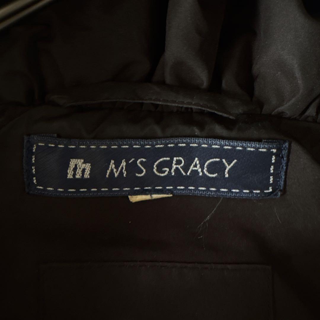 【定番】エムズグレイシー ダウンベスト ブラック40 ダブルジップ