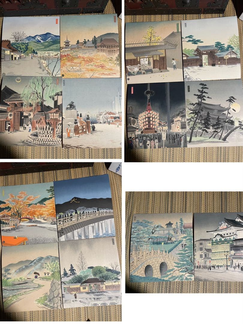 徳力富吉郎　手摺木版画　京洛三十題　14枚