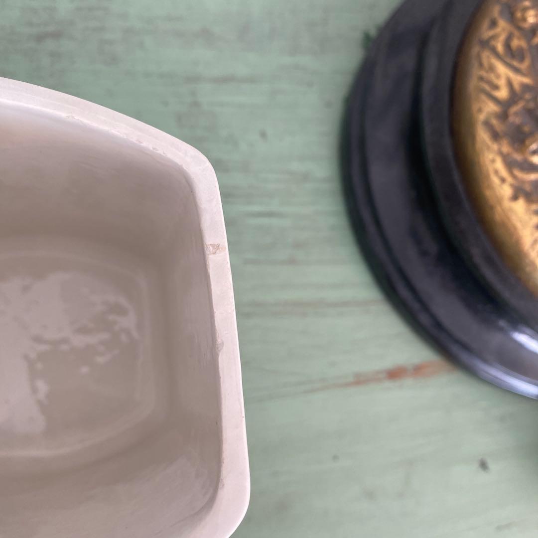 HBCM Béarn クレイユエモントロー バスク柄 陶器キャニスター【F】