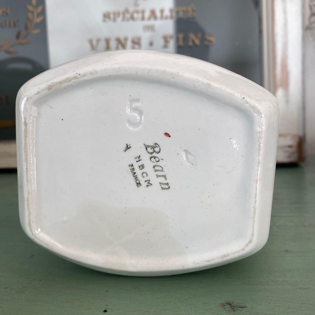 HBCM Béarn クレイユエモントロー バスク柄 陶器キャニスター【F】