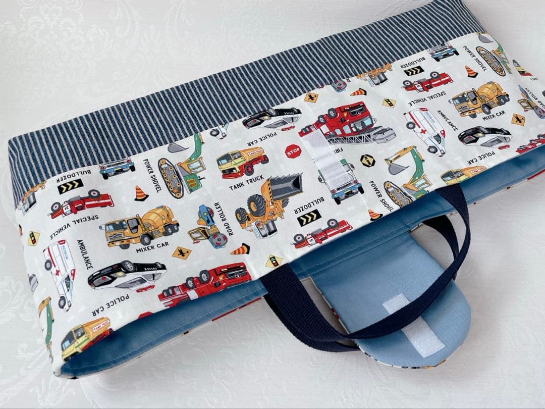 まりぽさま♡はたらく乗り物 レッスンバッグ 上履き入れ 着替え袋 入園