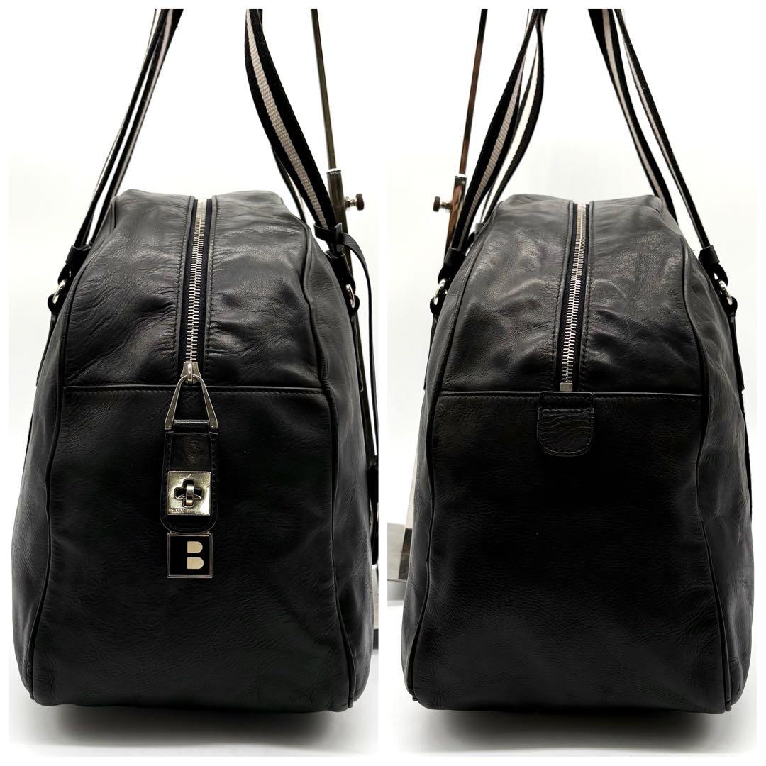 【美品】BALLY ボストンバッグ レザー トレインスポッティング レザー 黒