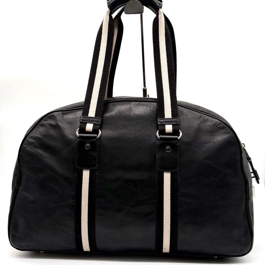 【美品】BALLY ボストンバッグ レザー トレインスポッティング レザー 黒