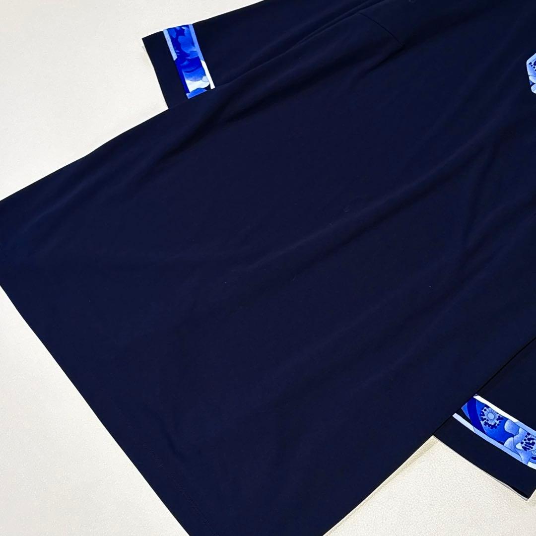 美品✨大きいサイズ レオナール カンカン チュニックワンピース ネイビー