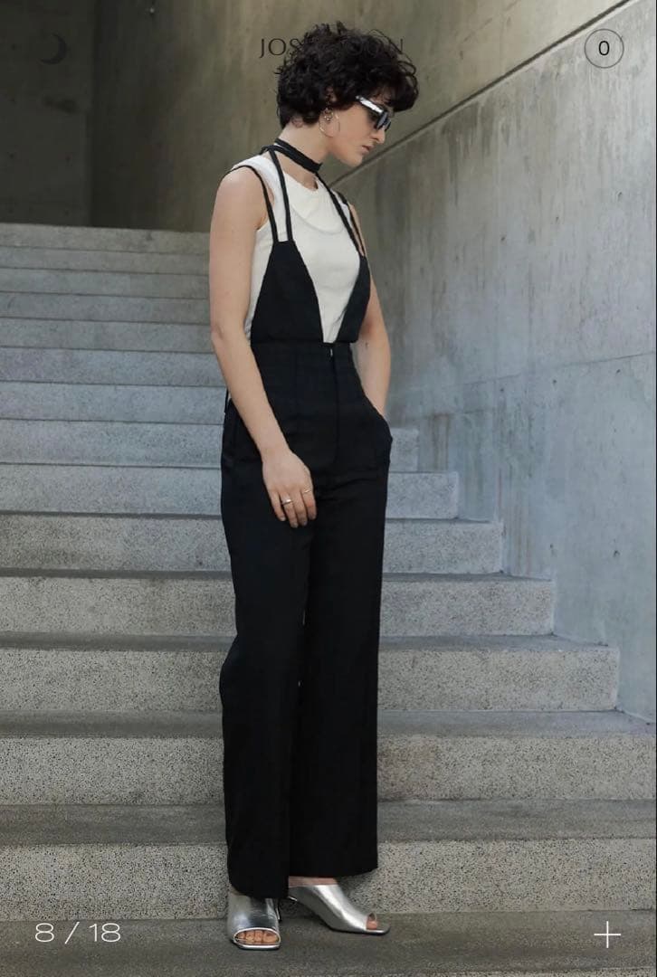 SALE 新品 JOSE MOON ブラック サロペット 38