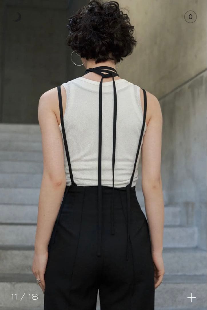 SALE 新品 JOSE MOON ブラック サロペット 38