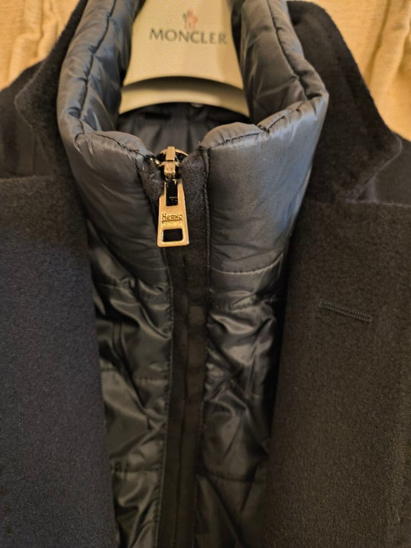 【美品】定価30万 HERNO 撥水カシミア チェスターコート 44