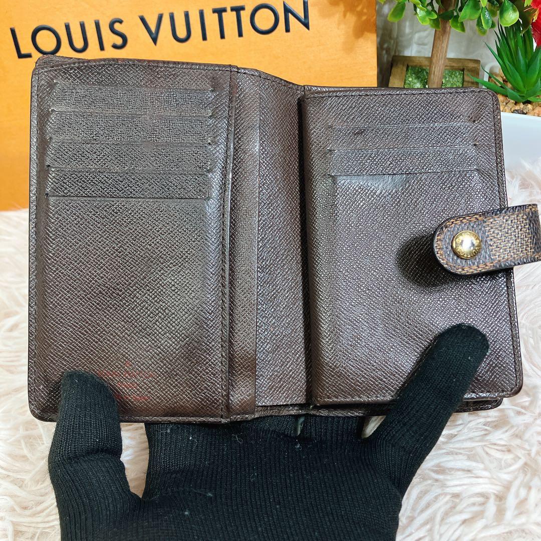 超美品 新型 ルイヴィトン ダミエ ポルト モネ ヴィエノワ がま口 折り財布