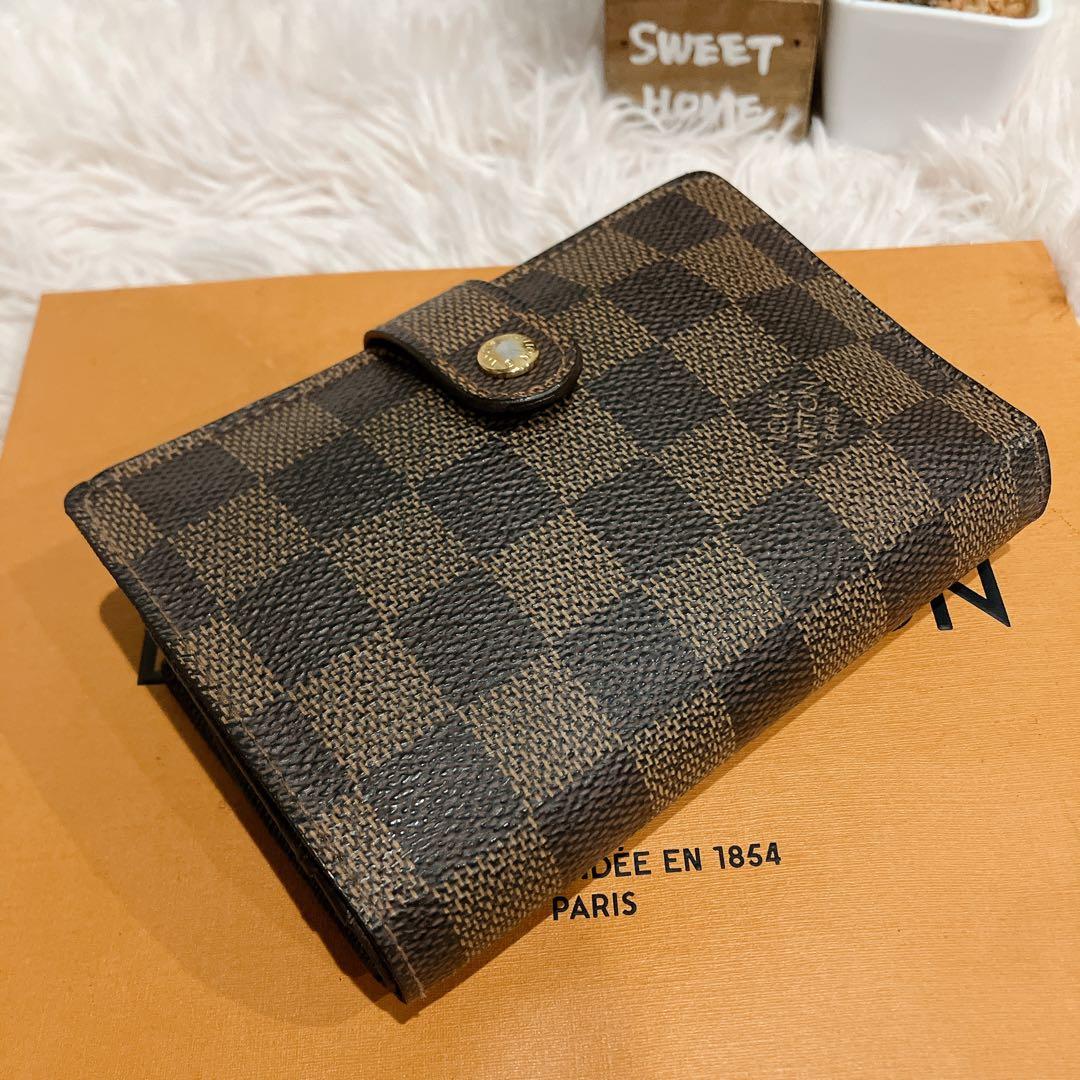 超美品 新型 ルイヴィトン ダミエ ポルト モネ ヴィエノワ がま口 折り財布