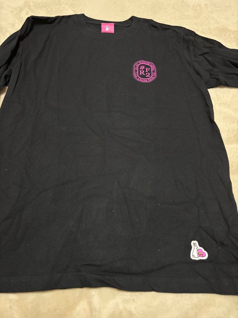 FR2梅　サークルロゴ　ロングTシャツ　黒色　フリーサイズ