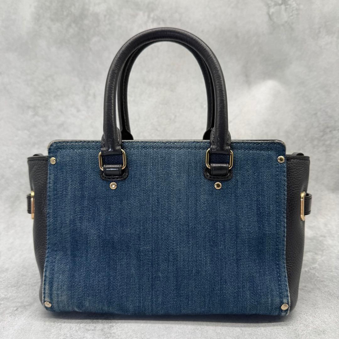 りい COACH コーチ ショルダーバッグ 2way デニム ターンロック