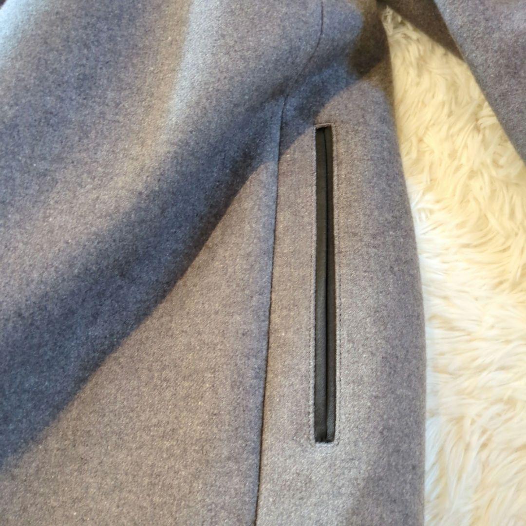 【美品】ザリラクス　メルトンチェスターコート　ウールロングコート　38サイズ