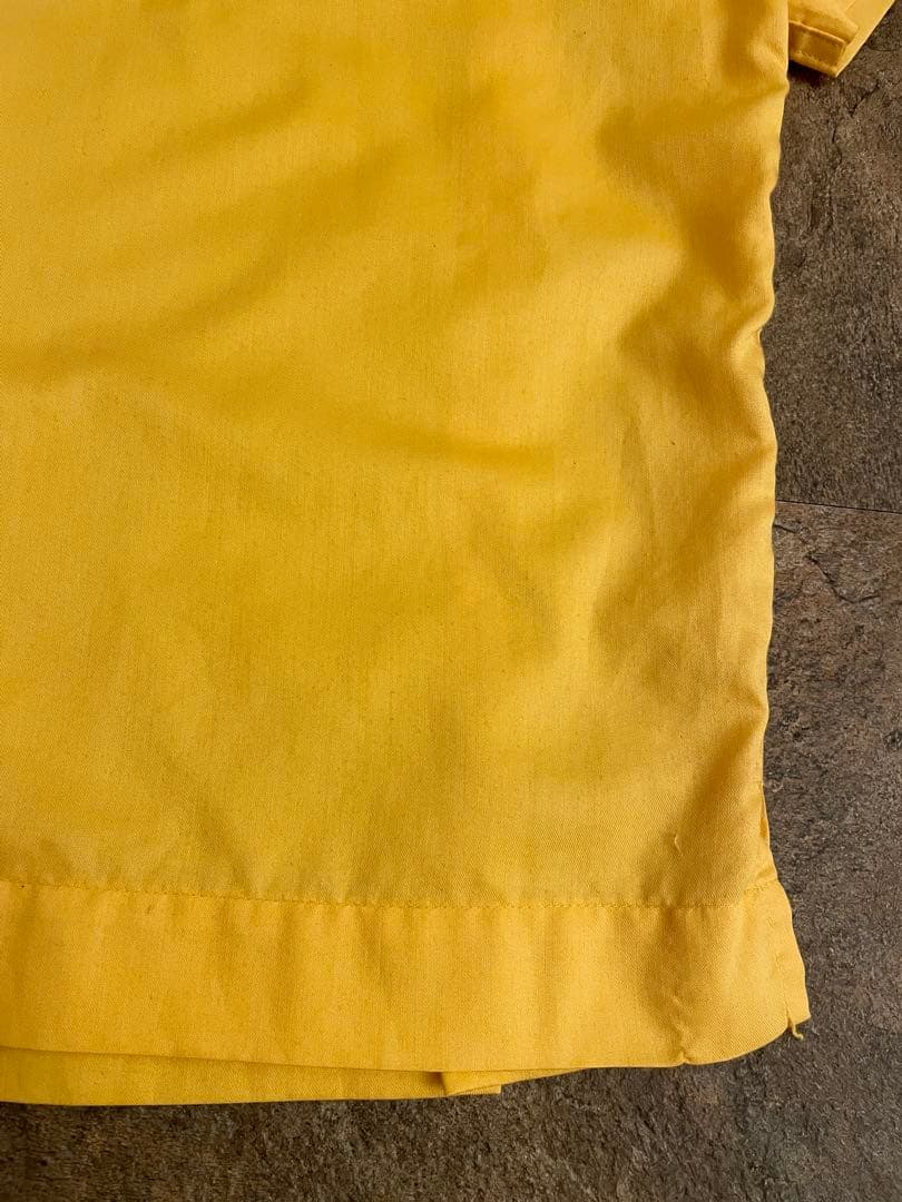 70s HILTON（ヒルトン）青タグ ボーリングシャツ 豪華刺繍 L