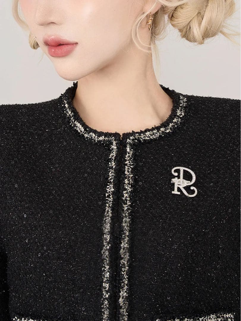 darich スパンコールツイードジャケット