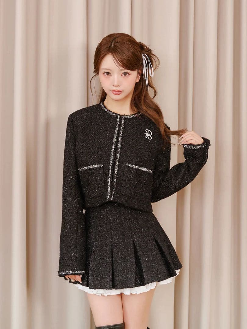 darich スパンコールツイードジャケット