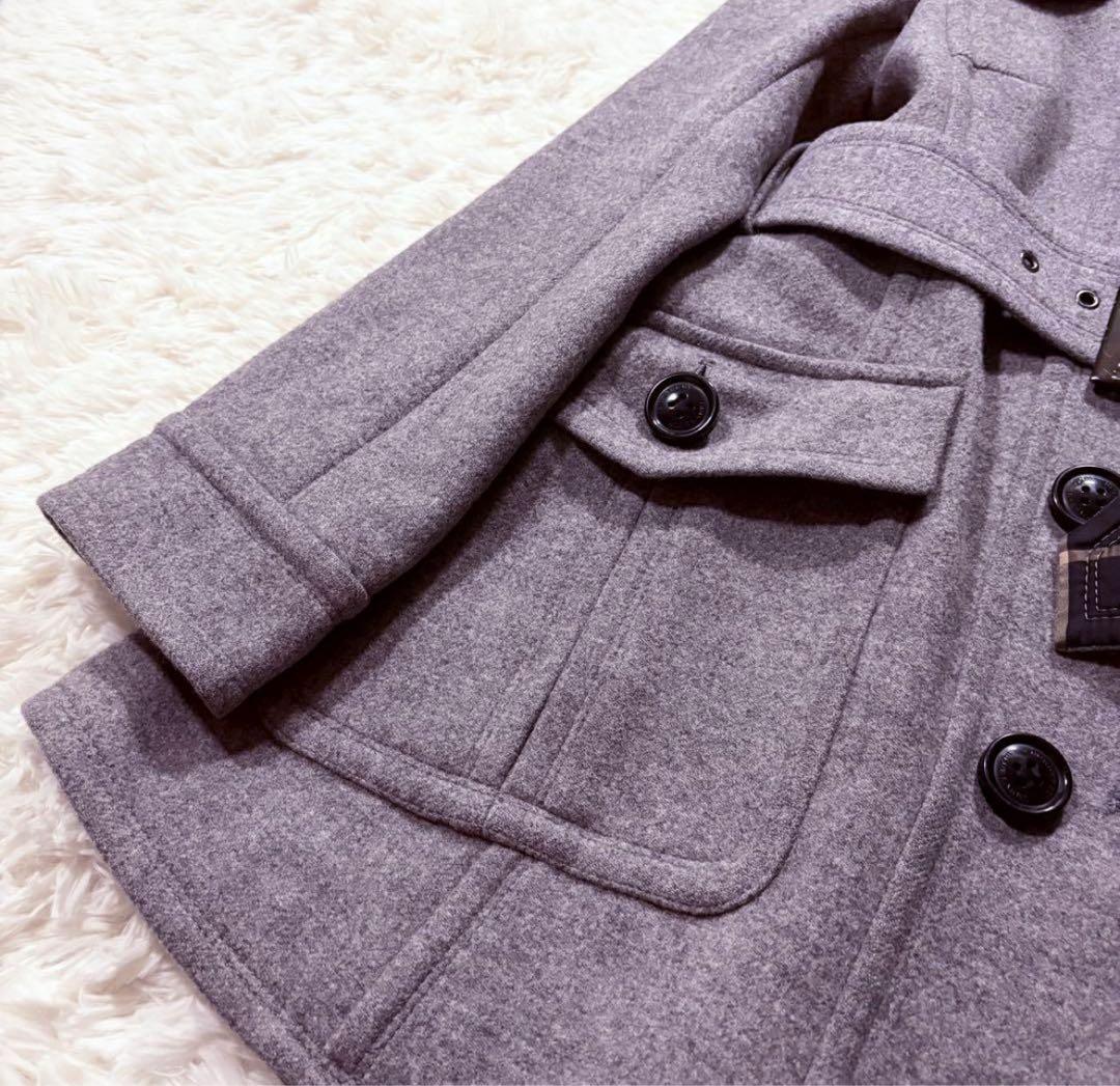 美品　BLUE LABEL バーバリー コート　ウール　 ピーコート　38