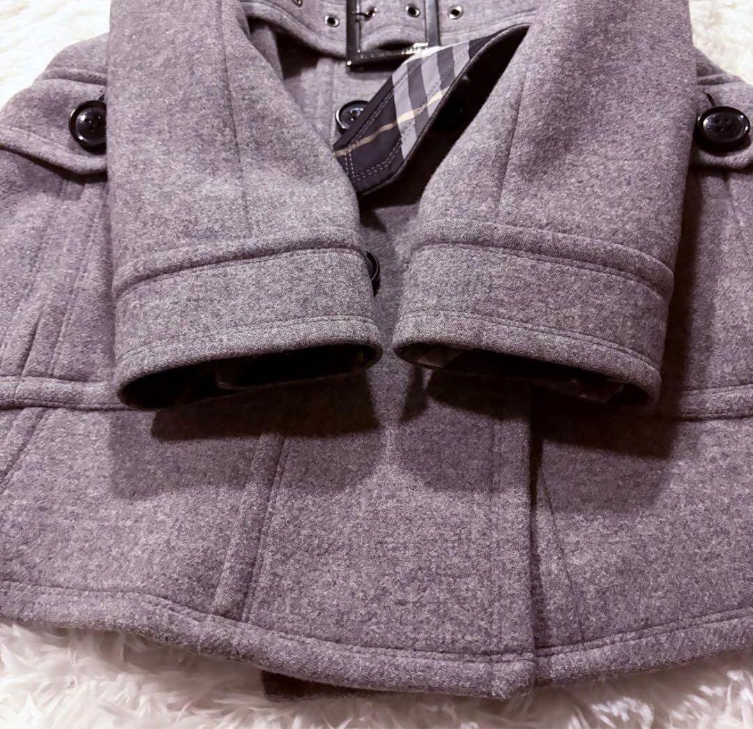 美品　BLUE LABEL バーバリー コート　ウール　 ピーコート　38
