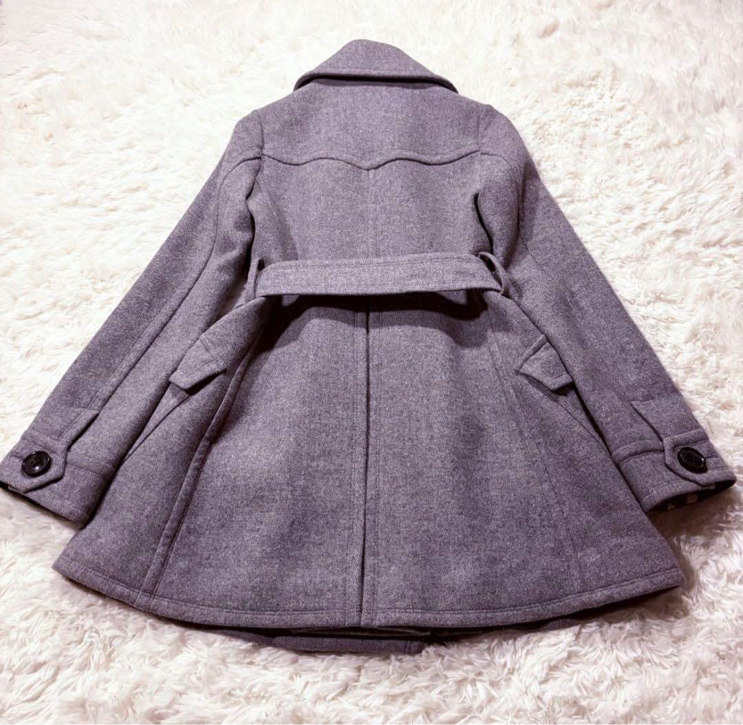 美品　BLUE LABEL バーバリー コート　ウール　 ピーコート　38