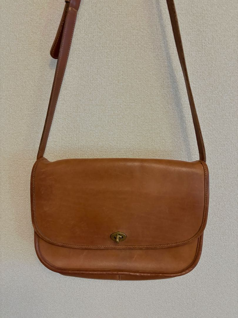 美品 オールドコーチ ショルダーバッグ ターンロック USA製 COACH