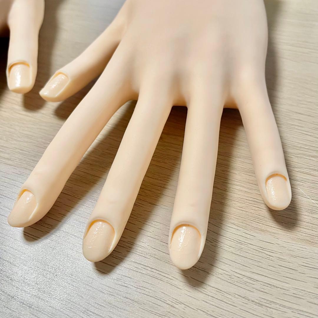 JNEC認定モデルハンドセット+新品ネイルチップ+新品トップコート