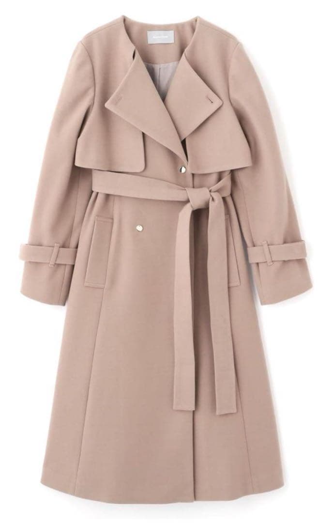 ジル バイ ジルスチュアート ノーカラードレス トレンチコート レディース S