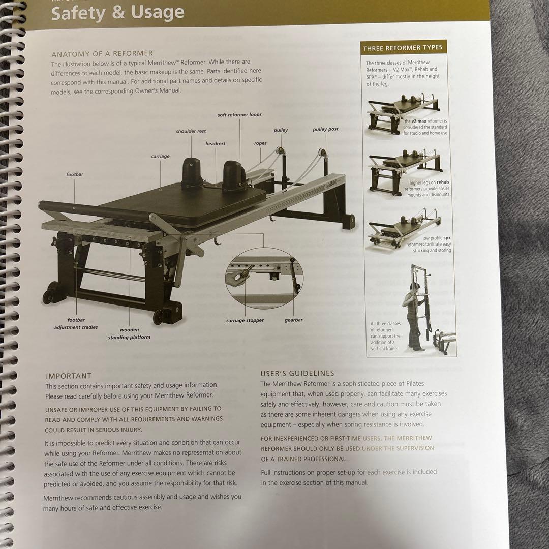 Stott Pilates Essential Reformer 英語マニュアル