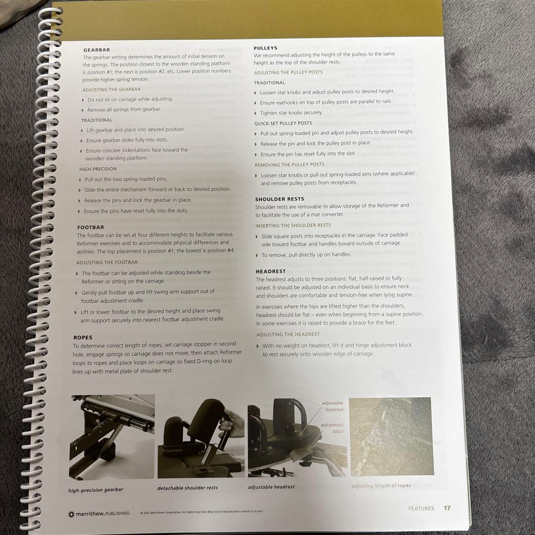 Stott Pilates Essential Reformer 英語マニュアル