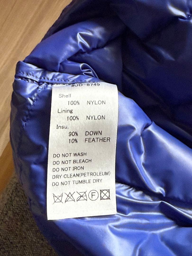 DANTON ネイビー ダウンベスト　36