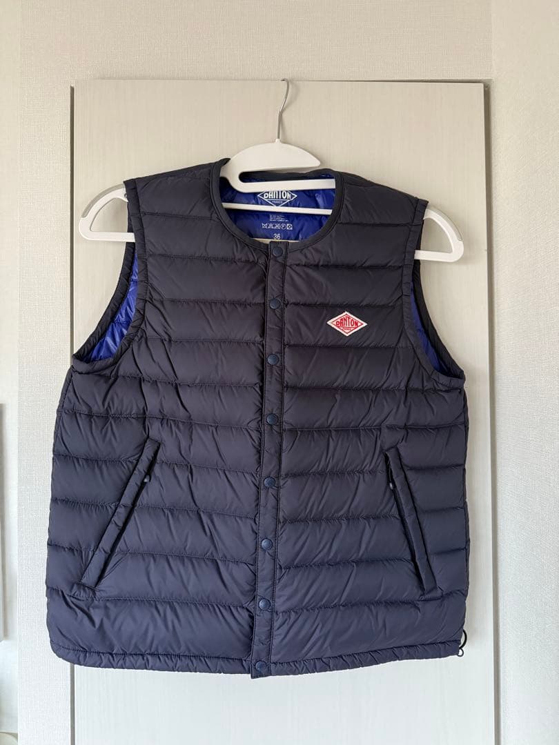 DANTON ネイビー ダウンベスト　36