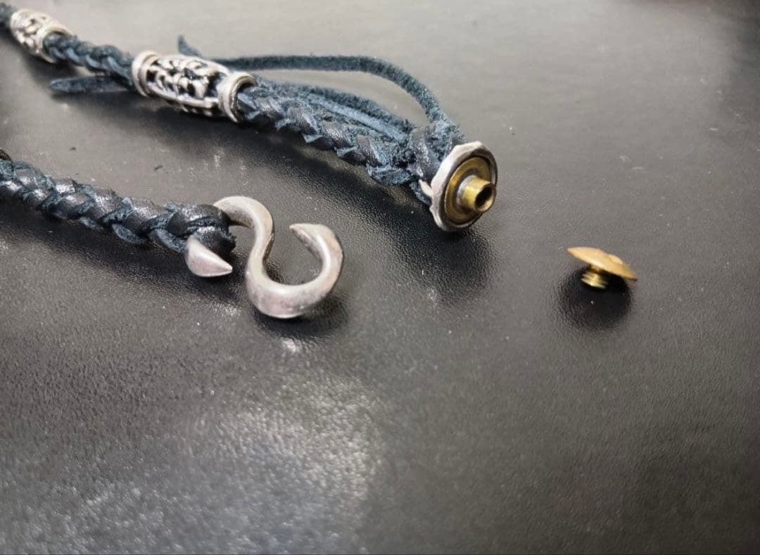 A&G エーアンドジー シルバー レザー ウォレットチェーン