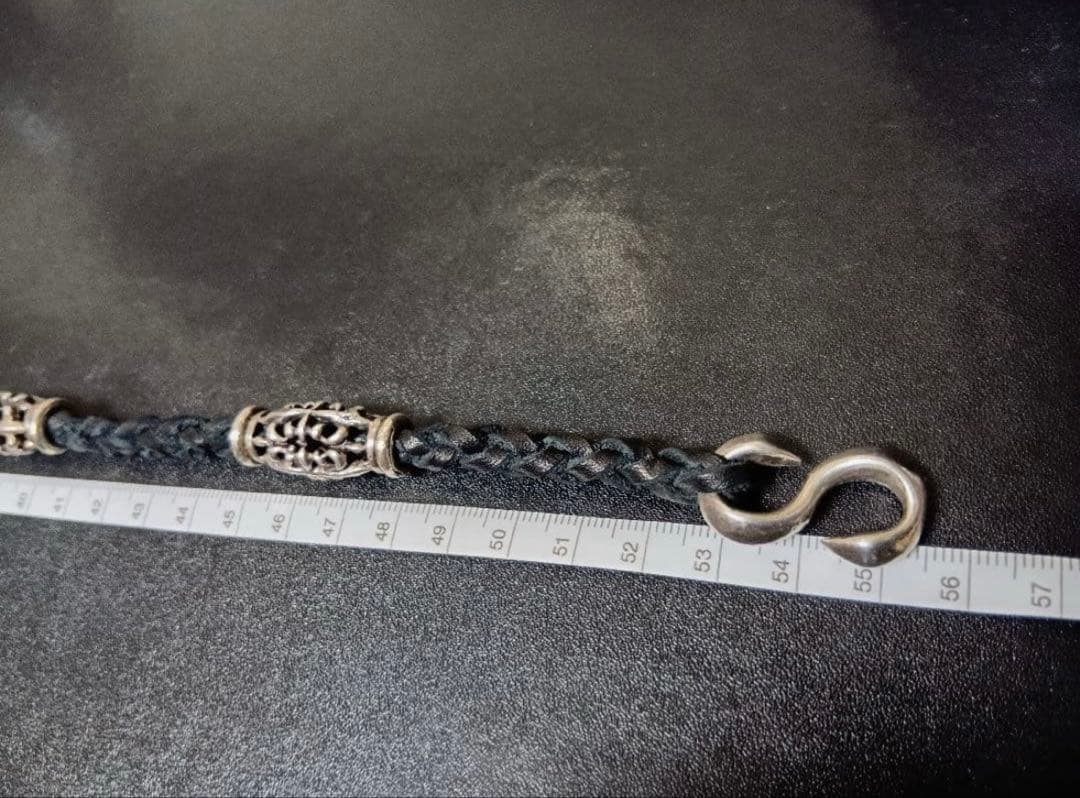 A&G エーアンドジー シルバー レザー ウォレットチェーン