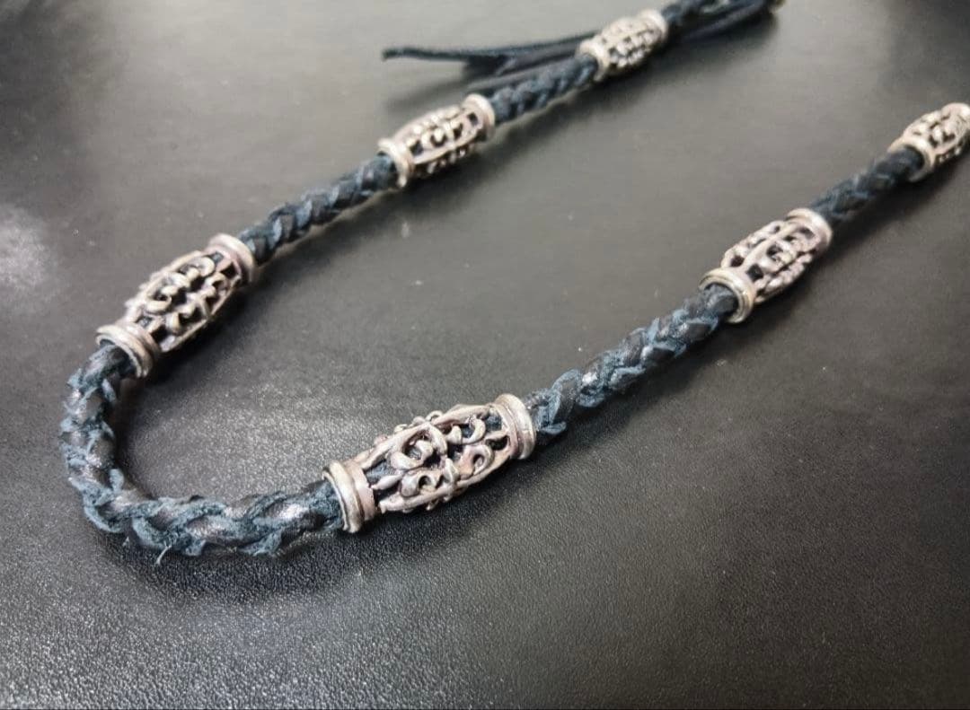 A&G エーアンドジー シルバー レザー ウォレットチェーン