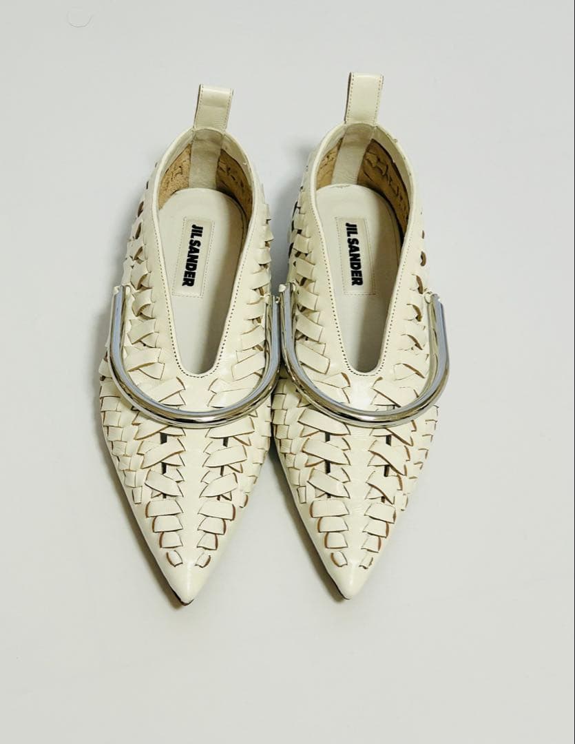 JIL SANDER バレリーナポインテッドトゥシューズメッシュ