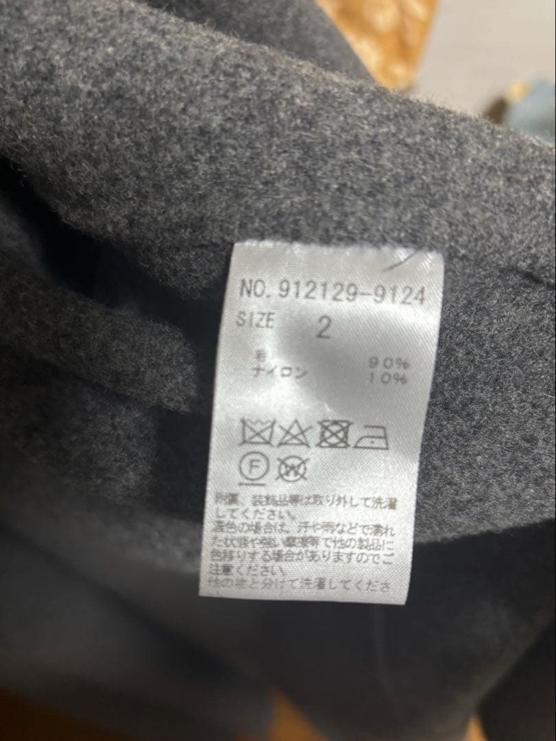 N.O.R.C ウールリバービッグカラーコート　ロングコート