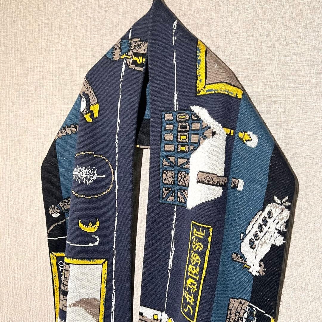 SHINYA KOZUKA 24AW マフラー スカーフ ネイビー