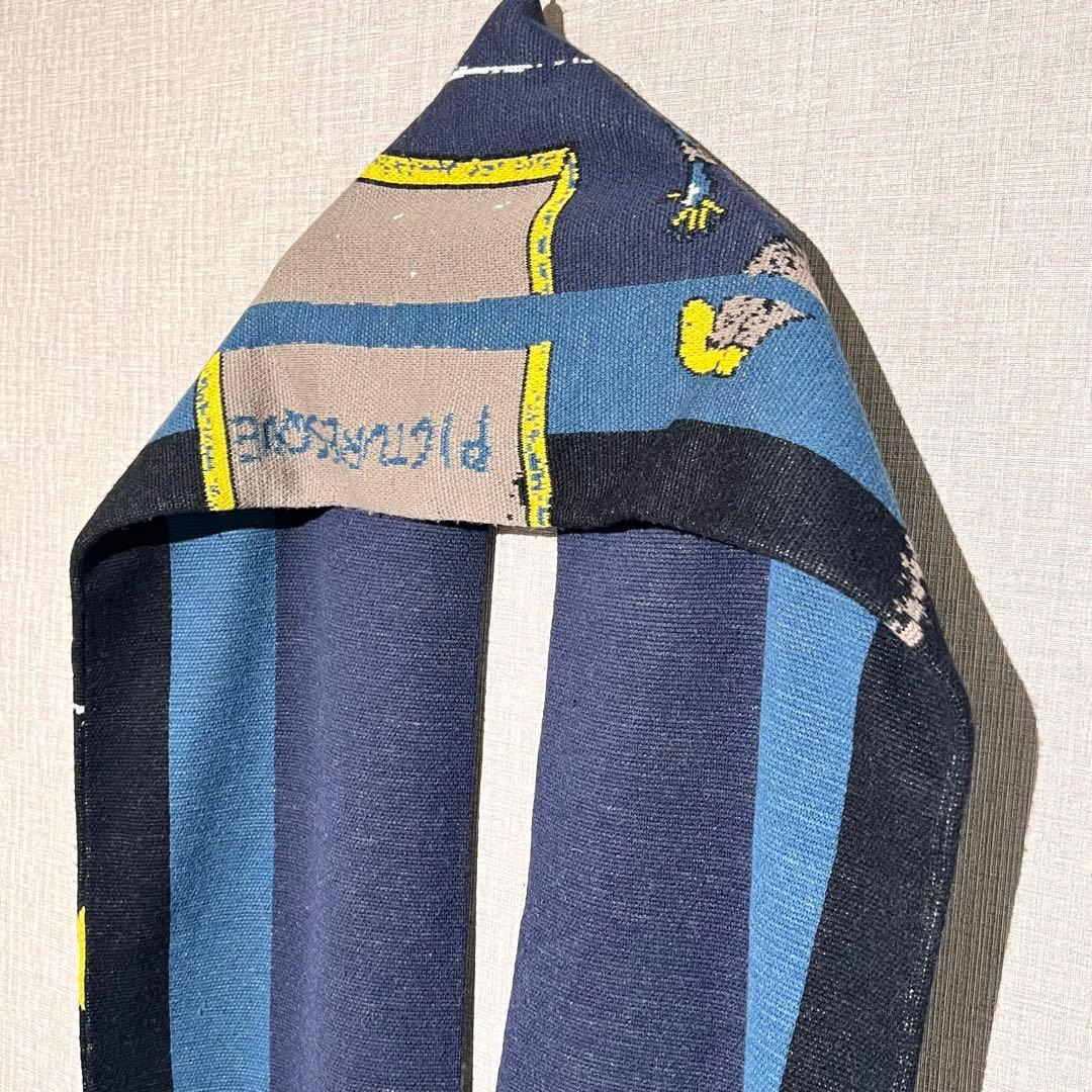 SHINYA KOZUKA 24AW マフラー スカーフ ネイビー