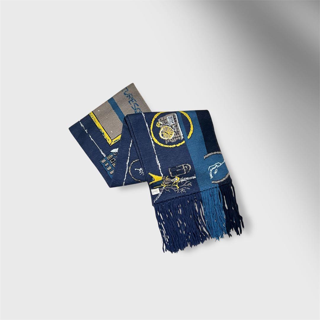SHINYA KOZUKA 24AW マフラー スカーフ ネイビー