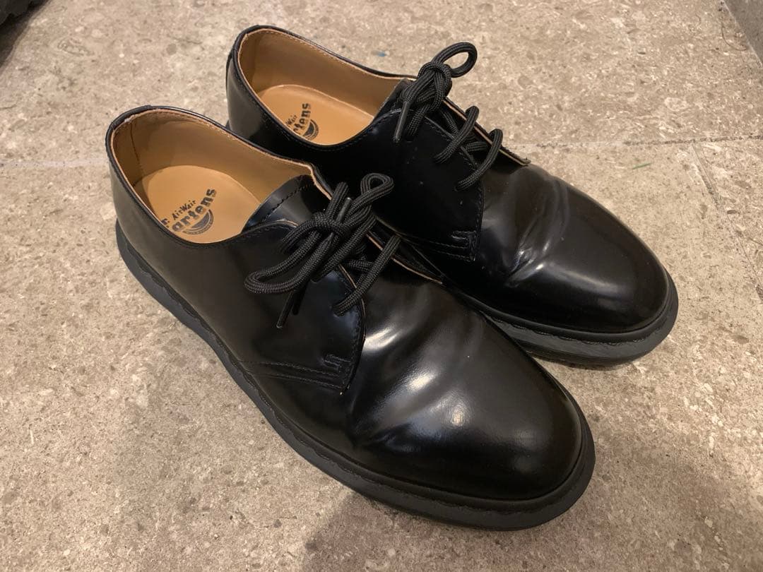 Dr.Martins ドクターマーチンブラックレザー UK7 26cm ホール