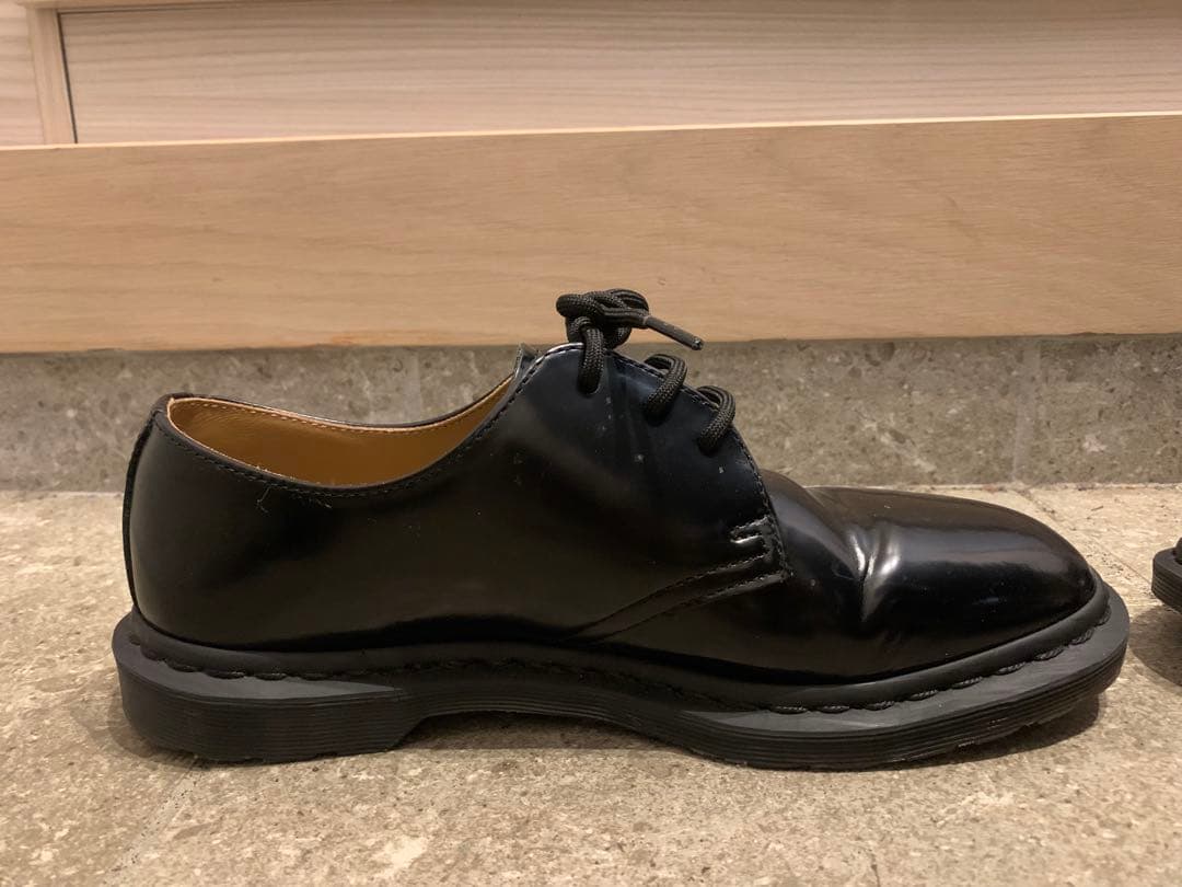 Dr.Martins ドクターマーチンブラックレザー UK7 26cm ホール