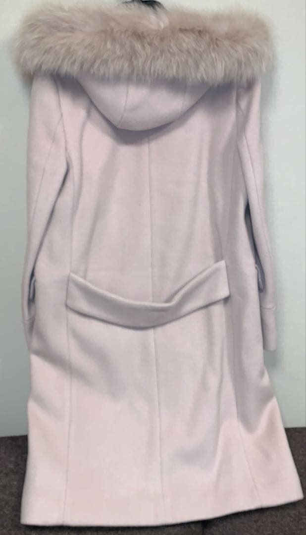 新品、ジャスグリッティ、ベージュ、3ウェイ　フォックスファーフード、ウールコート