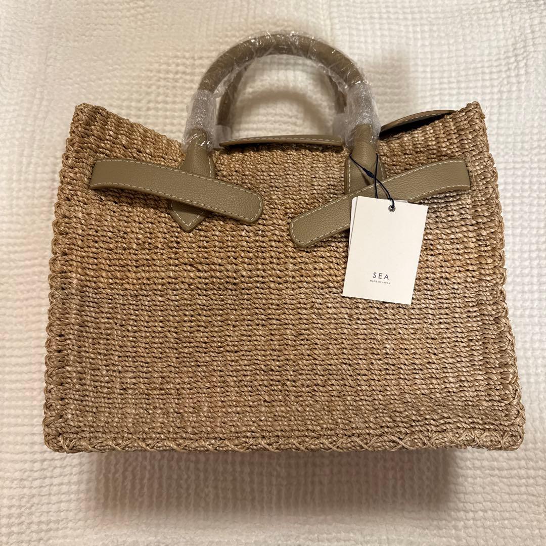 最終値下げ！SEA カゴバック　グレージュ　サイズF