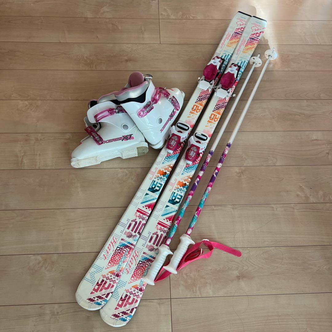 Hartスキー板、ポールセット140センチ