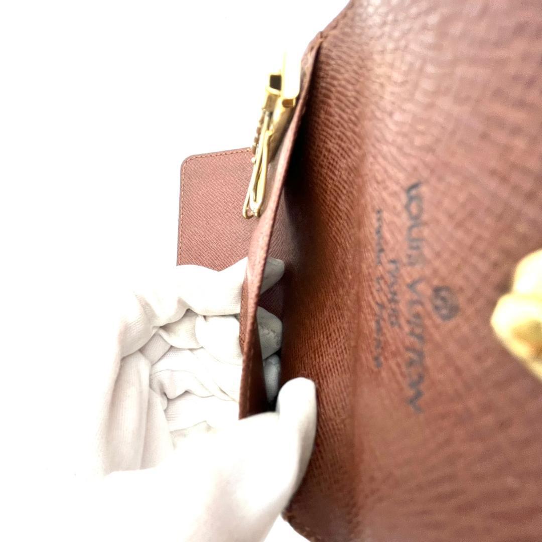 【美品】ルイヴィトン キーケース ミュルティクレ4 レザー モノグラム ブラウン