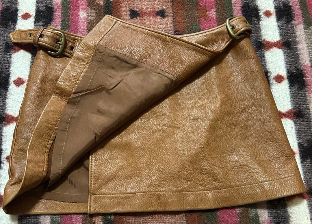 HYSTERIC GLAMOUR レザー　ミニ　ラップ　スカート　レア Y2K