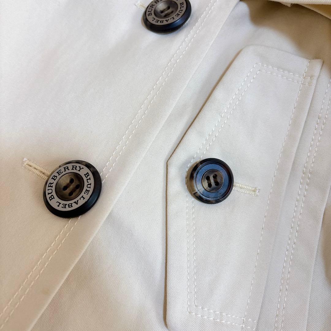 バーバリーブルーレーベル ミドル丈トレンチコート ライナー付　裏地ノバチェック