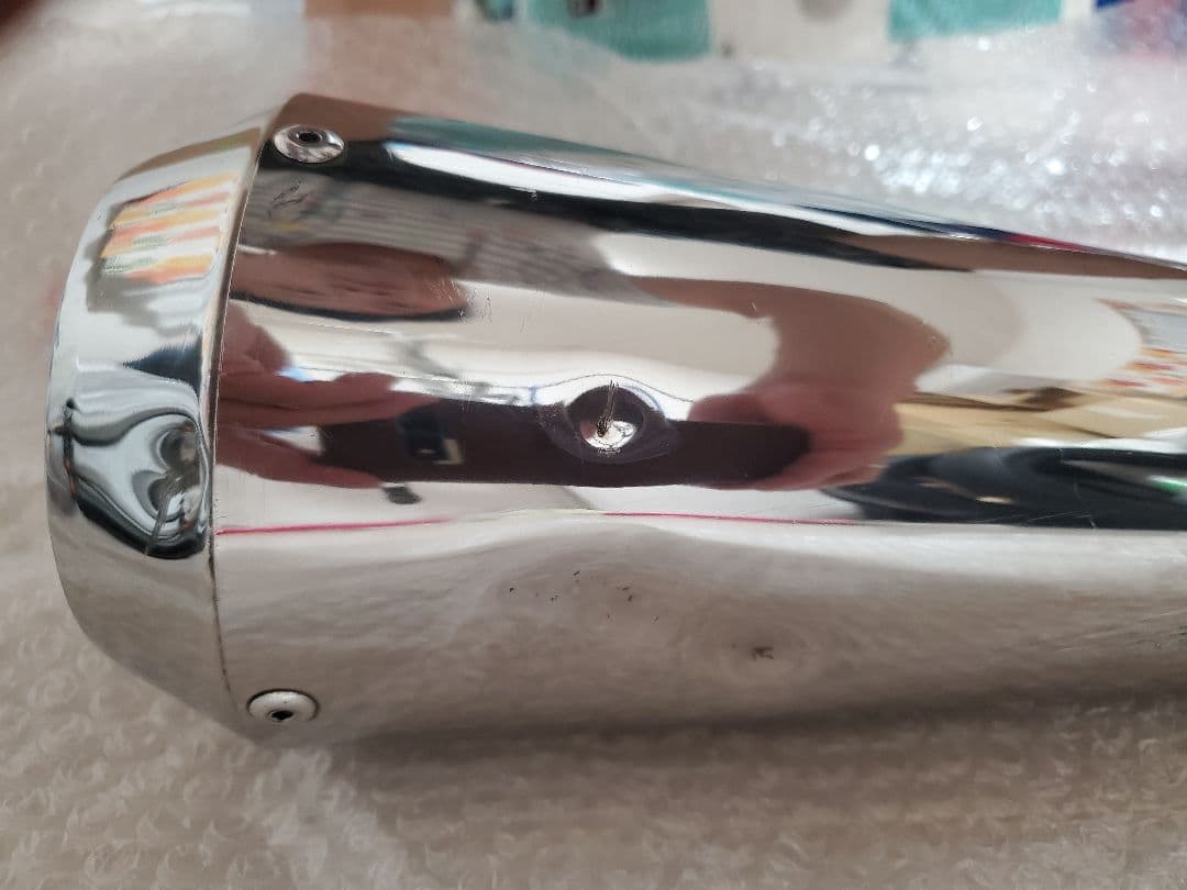 SR400 SR500 クェーサーメガホンマフラー モトギャラリークラフト製