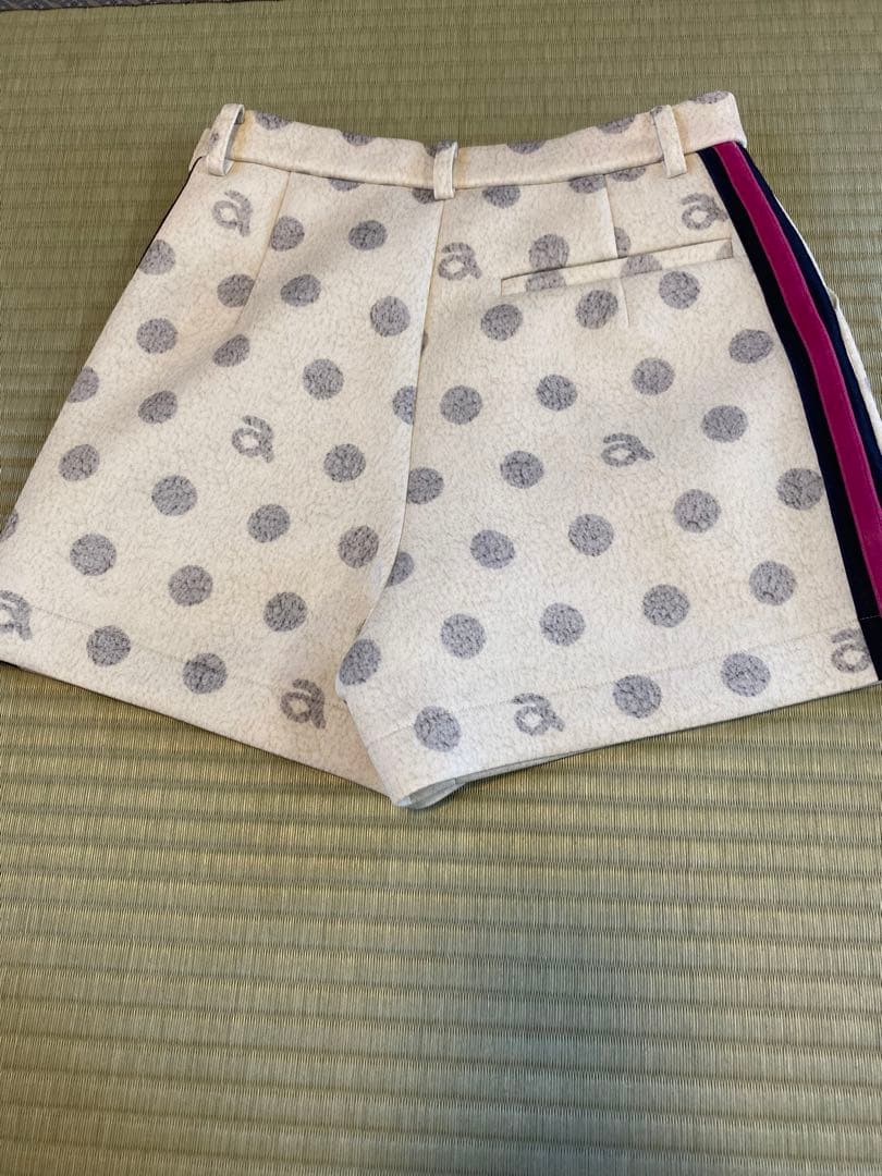 ドット柄サイドストライプハーフパンツ36