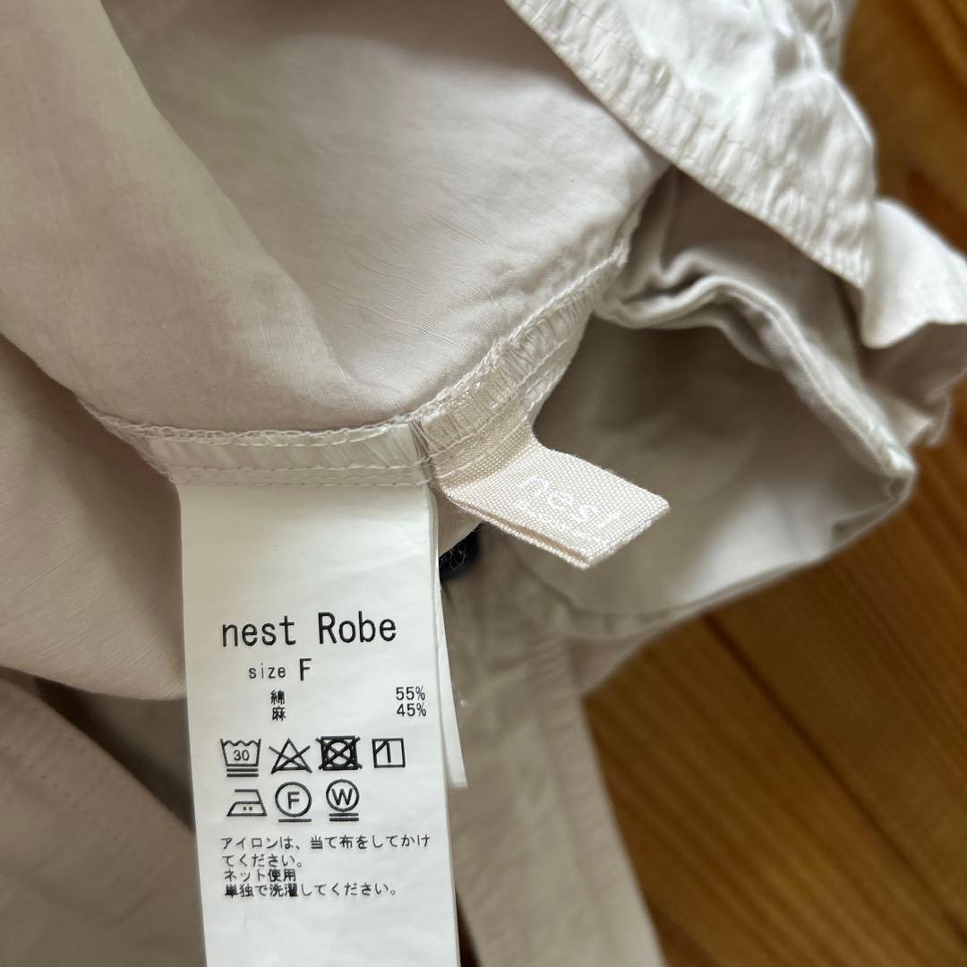 nest robe コットンリネンタイプライター2wayサロペット