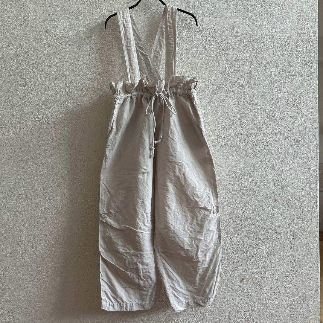 nest robe コットンリネンタイプライター2wayサロペット