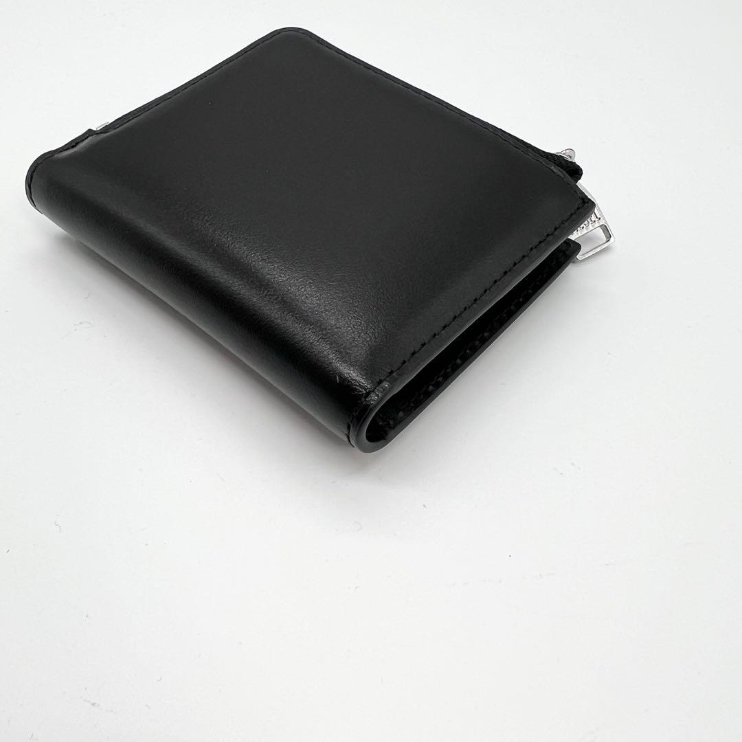 新品未使用✨DIESEL 二つ折り財布 オーバルDロゴ レザー 黒 25SS